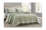Chezmoi Collection Reed 3-PIECE Chic Patchwork Striped Quilt Set Green Flor.... Fixed Price $156.28.