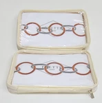 Frette Links Embroidery Standard Sham Set Dark Orange/slate Grey Cotton Sateen. Fixed Price $290.00.