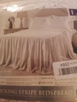 Lush Decor Ticking Beige Stripe Bedspread 3 Pc Set New Openbag. Fixed Price $74.99.