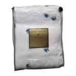 Vtg 1999 Laura Ashley Queen Matelasse Coverlet White Blue Floral Nip Cottagecore. Fixed Price $195.00.