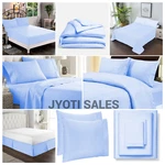 100% Egyptian 1200 Thread Count Sky Blue Solid Select Sheets Or Duvet Covers. Fixed Price $152.39.