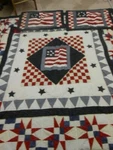 Americana Patriotic Stars/flag Quilt With Matching Shams X 80". Fixed Price $129.99.