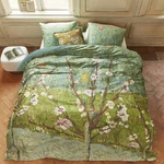 Van Gogh Peach Trees Green Cotton Sateen Quilt Cover Set By Bedding House. Fixed Price $193.37.