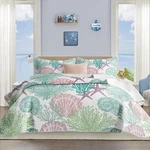 Tritard 3 Piece Quilt Sets Size - Full/queen, COASTAL5. Fixed Price $78.29.
