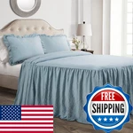 Lush Decor Ruffle Skirt Bedspread Set 3-PIECE Luxurious Farmhouse Bedding. Fixed Price $114.30.