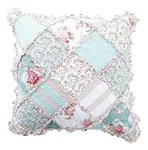 Dada Bedding Patchwork Hint Of Mint Floral Cotton Euro Pillow Cover. Fixed Price $41.99.