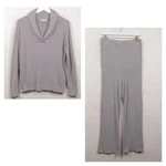 Barefoot Dreams Cozychic Ultra Lite Top & Pants Lounge Set Stone Gray Sz. Fixed Price $74.97.