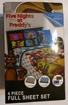 Five Nights At Freddy's Licensed Retired 4 Pc Full Sheet Bed Set. Fixed Price $50.00.