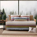 Eddie Bauer Ladder Stripe 4-PC. Quilt Set, Daybed Red/gray Nwt. Fixed Price $61.75.