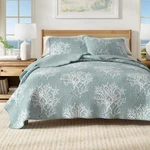 Great Bay Home Coastal 3-PIECE Full Queen Quilt Set Reversible Bedding. Fixed Price $89.99.