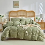 Amwan Olive Green Floral Comforter Twin Xl 3 Pieces, Botanical Bedding Set,. Fixed Price $87.77.