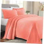 Paisley Cotton 3 Piece Bedspread Set, Home Decor, Decorative King Coral. Fixed Price $176.00.