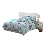 Quaint Home Queen Size Beach Themed Bedding Quilt Set Seashell & Starfish. Fixed Price $114.94.
