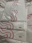 Matouk India Nwt (3PC) Euro Shams Serena 350TC Cotton Percale Azalea Embroid (3). Fixed Price $185.00.