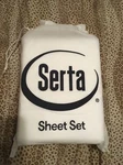 Serta Classic Bedding Set Twin White New Fitted Flat Pillow Case Bag 0220. Fixed Price $24.99.