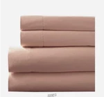 Elite Home Products 400 Thread Count Hemstitch Solid Sheet Set Blush Full. Fixed Price $39.99.