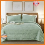 Kasentex Luxury Velvet Quilt Set,oversize Queen 102"X106",ULTRA-SOFT Bedspread C. Fixed Price $83.43.