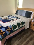 Christmas Tree Star Snowman Quilt Cottage Colorful Patchwork Cotton Queen 88X98". Fixed Price $55.00.