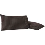 Wyatt 100% Cotton Pillow Cases Set Of 2 Matches Lodge Quilt Brown Plaid. Fixed Price $21.95.