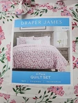 Draper James 4-PIECE Reversible Cotton/polyester Quilt Set, King Pink Flowers. Fixed Price $59.99.