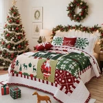 Evenhug Christmas Quilts Set Queen Size 5 Piece Patch Bedding Reversible .... Fixed Price $47.69.