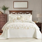 Finlonte Oversized Queen Bedspread 120"X102" - 100% Cotton Vine Embroidery Quilt. Fixed Price $236.60.