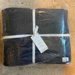 Boll & Branch Waffle Blanket, King, Coastal Navy, Nwt. Fixed Price $199.95.
