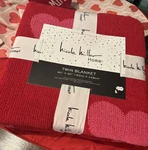 Nicole Miller Home Red W/ Pink Hearts 60 X 90 Twin Throw Blanket New. Fixed Price $40.00.