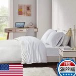 Intelligent Design Cotton Blend Jersey Knit King Bed Sheets Coastal White. Fixed Price $67.85.