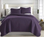 Quilt Set King Purple Waffle Pattern Reversible Comforter Pillow Sham Bedding. Fixed Price $79.77.