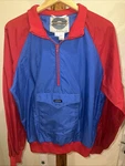 Vintage Ghi Europa Ski Jacket 1/2 Zip Red Blue Nylon Classic Pouch Pocket Rare. Fixed Price $10.00.