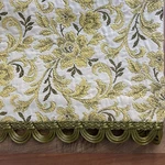 Vintage Twin Custom Brocade Bedspread Coverlet Yellow Green Floral 72 X 104. Fixed Price $100.00.