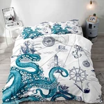 3PCS Teal Octopus Duvet Cover King Bedding Set, Nautical Coastal Ocean Sea An.... Fixed Price $58.39.