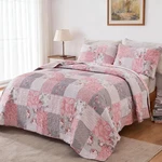 Vivilinen Floral Patchwork Set Full Queen Size Quilted Bedspread Coverl.... Fixed Price $71.27.