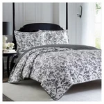 Laura Ashley Amberley Black & White Floral Toile Cotton Full/queen Quilt Set 3PC. Fixed Price $85.99.