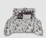 Levtex Home White Black Northern Star Check Reversible 3-PC. Quilt Set, King. Fixed Price $78.30.