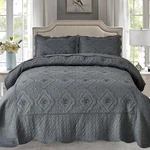 Cmfshape Floral Embroidery Quilt SET,3 Pieces Queen Bedding Set,classic. Fixed Price $85.45.