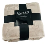 New Ralph Lauren King Throw Beige Cream Bed Neutral Blanket Micromink Lrl Logo. Fixed Price $58.99.