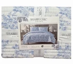 Rachel Ashwell Shabby Chic Floral Blue Rose White King Quilt Set Cottage Core. Fixed Price $175.00.