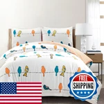 Lush Decor Rowley Birds Reversible Cotton Duvet Cover Set 3 Piece King. Fixed Price $75.59.
