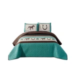 Wpm World Products Mart Western Teal/beige/brown Horseshoe, Horse, ... Fast Ship. Fixed Price $72.99.