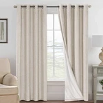 H.versailtex Linen 100% Blackout Curtains For Bedroom Full Light Blocking. Fixed Price $59.84.