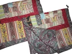 Greenland Colorado Lodge Patchwork Paisley Red Gold (2) King Pillow Shams 20X36. Fixed Price $42.40.