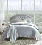 $1251 Sferra Giotto Queen Flat Sheet & 4 Sham Set Sateen Ice Blue Gray Italy New. Fixed Price $899.00.