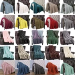 Luxury Striped Faux Mink Fur Throw Blanket Ultra Soft & Cozy For Couch Bed. Fixed Price $35.99.