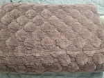 Pottery Barn Velvet Lattice Handcrafted Quilt King Fig Defect Marker. Fixed Price $129.00.