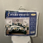 Djoune Felix 5-PIECE King Bedspread Set Green Floral 100% Polyester. Fixed Price $58.99.