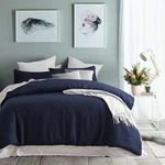 Navy Waffle Polyester Quilt Cover Set By Accessorize. Fixed Price $50.25.