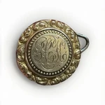 Antique French Perfume Button Minerva Silver Mark Patented Feb 1905 Gold Vermeil. Fixed Price $86.00.