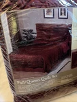 Home Trends Full / Queen 3 Piece Quilt & Shams Set Maroon. Fixed Price $49.99.